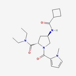 (4R)-4-[(cyclobutylcarbonyl)amino]-N,N-diethyl-1-[(1-methyl-1H-pyrrol-2-yl)carbonyl]-L-prolinamide