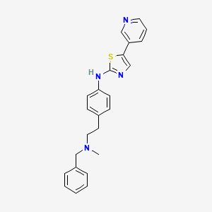 molecular formula C24H24N4S B560490 N-[4-[2-[Methyl(benzyl)amino]ethyl]phenyl]-5-(3-pyridyl)-2-thiazoleamine CAS No. 1263130-79-5