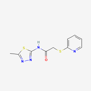 N-(5-methyl-1,3,4-thiadiazol-2-yl)-2-(2-pyridinylthio)acetamide