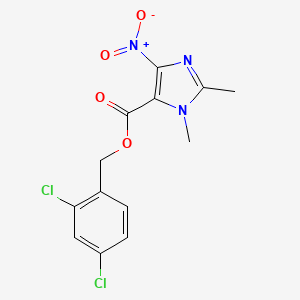 2,4-dichlorobenzyl 1,2-dimethyl-4-nitro-1H-imidazole-5-carboxylate