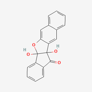 molecular formula C19H12O4 B560502 2,10-二羟基-11-氧杂五环[10.8.0.02,10.04,9.014,19]二十碳-1(20),4,6,8,12,14,16,18-八烯-3-酮 CAS No. 1416230-65-3