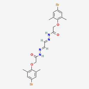 2-(4-bromo-2,6-dimethylphenoxy)-N-[(E)-[(2E)-2-[[2-(4-bromo-2,6-dimethylphenoxy)acetyl]hydrazinylidene]ethylidene]amino]acetamide