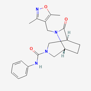 (1S,5R)-6-[(3,5-dimethyl-1,2-oxazol-4-yl)methyl]-7-oxo-N-phenyl-3,6-diazabicyclo[3.2.2]nonane-3-carboxamide