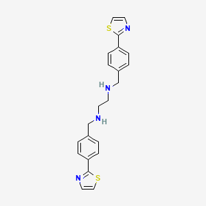molecular formula C22H22N4S2 B560510 N1,N2-双(4-(噻唑-2-基)苄基)乙烷-1,2-二胺 CAS No. 1507370-40-2