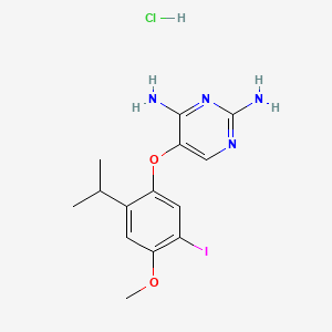 molecular formula C14H18ClIN4O2 B560516 盐酸 AF-353 CAS No. 927887-18-1
