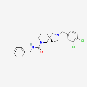 molecular formula C₂₄H₂₉Cl₂N₃O B560521 (5r)-2-(3,4-二氯苄基)-N-(4-甲基苄基)-2,7-二氮杂螺[4.5]癸烷-7-甲酰胺 CAS No. 2121989-91-9