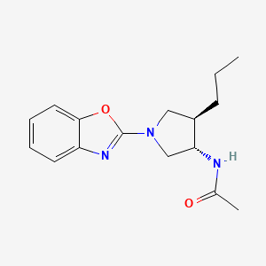 N-[(3S*,4R*)-1-(1,3-benzoxazol-2-yl)-4-propyl-3-pyrrolidinyl]acetamide