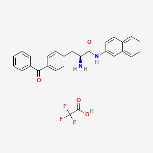 B560524 (2S)-2-amino-3-(4-benzoylphenyl)-N-naphthalen-2-ylpropanamide;2,2,2-trifluoroacetic acid CAS No. 1456872-74-4