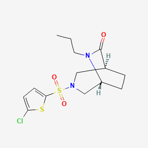 (1S*,5R*)-3-[(5-chloro-2-thienyl)sulfonyl]-6-propyl-3,6-diazabicyclo[3.2.2]nonan-7-one