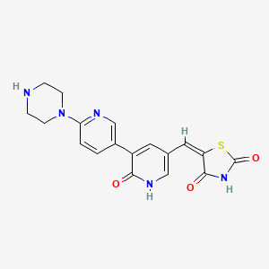 molecular formula C₁₈H₁₇N₅O₃S B560527 蛋白激酶抑制剂 1 CAS No. 1365986-44-2