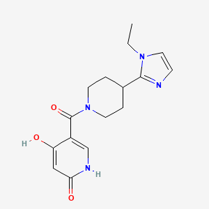 5-{[4-(1-ethyl-1H-imidazol-2-yl)-1-piperidinyl]carbonyl}-2,4-pyridinediol