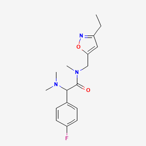 2-(dimethylamino)-N-[(3-ethyl-5-isoxazolyl)methyl]-2-(4-fluorophenyl)-N-methylacetamide