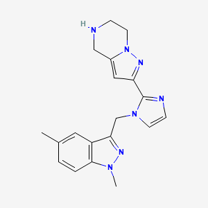 2-{1-[(1,5-dimethyl-1H-indazol-3-yl)methyl]-1H-imidazol-2-yl}-4,5,6,7-tetrahydropyrazolo[1,5-a]pyrazine dihydrochloride