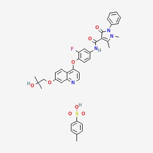 molecular formula C₃₈H₃₇FN₄O₈S B560534 尼替尼布托昔酸盐 CAS No. 1394820-77-9
