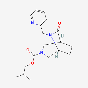 isobutyl (1S*,5R*)-7-oxo-6-(2-pyridinylmethyl)-3,6-diazabicyclo[3.2.2]nonane-3-carboxylate