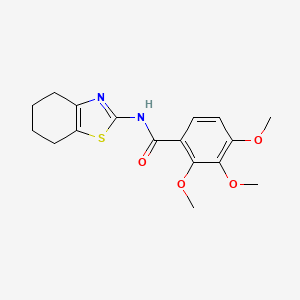 2,3,4-trimethoxy-N-(4,5,6,7-tetrahydro-1,3-benzothiazol-2-yl)benzamide