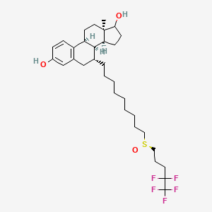 B560543 (7R,8S,9S,13R,14S)-13-methyl-7-[9-[(S)-4,4,5,5,5-pentafluoropentylsulfinyl]nonyl]-6,7,8,9,11,12,14,15,16,17-decahydrocyclopenta[a]phenanthrene-3,17-diol CAS No. 1316849-17-8