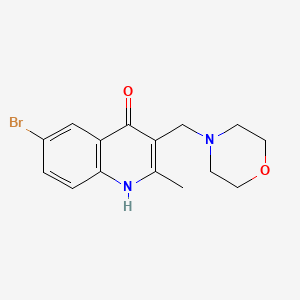 molecular formula C15H17BrN2O2 B5605447 6-bromo-2-methyl-3-(4-morpholinylmethyl)-4(1H)-quinolinone 