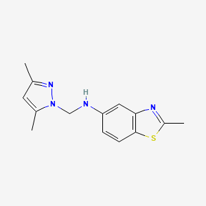 N-[(3,5-dimethyl-1H-pyrazol-1-yl)methyl]-2-methyl-1,3-benzothiazol-5-amine