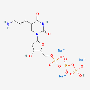 molecular formula C₁₂H₂₀N₃NaO₁₄P₃+ B560547 AA-dUTP sodium salt CAS No. 936327-10-5