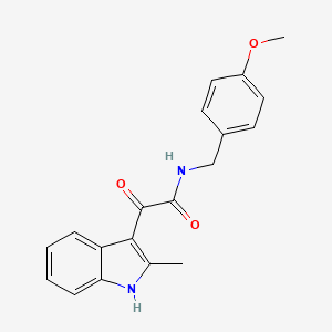 molecular formula C19H18N2O3 B5605470 N-(4-methoxybenzyl)-2-(2-methyl-1H-indol-3-yl)-2-oxoacetamide 