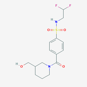 N-(2,2-difluoroethyl)-4-{[3-(hydroxymethyl)-1-piperidinyl]carbonyl}benzenesulfonamide