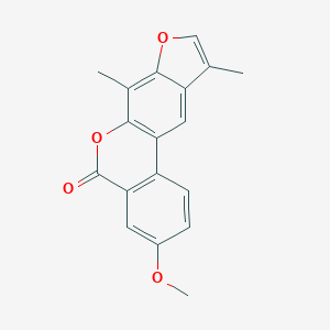 molecular formula C18H14O4 B5605550 3-methoxy-7,10-dimethyl-5H-benzo[c]furo[3,2-g]chromen-5-one 