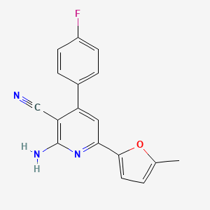 2-amino-4-(4-fluorophenyl)-6-(5-methyl-2-furyl)nicotinonitrile