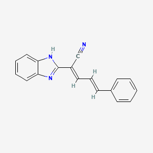 (2E,4E)-2-(1H-1,3-BENZODIAZOL-2-YL)-5-PHENYLPENTA-2,4-DIENENITRILE