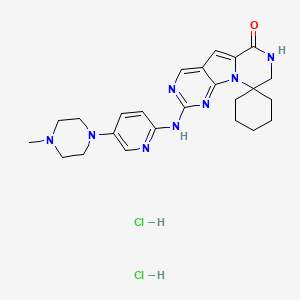 molecular formula C₂₄H₃₂Cl₂N₈O B560558 盐酸三环利克 CAS No. 1977495-97-8