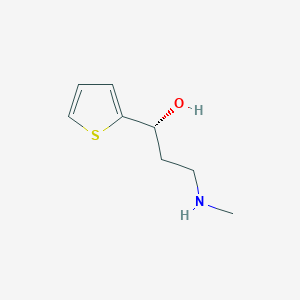 molecular formula C8H13NOS B056056 (R)-3-(Methylamino)-1-(thiophen-2-YL)propan-1-OL CAS No. 116539-57-2