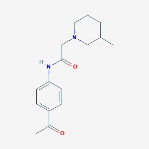 N-(4-acetylphenyl)-2-(3-methylpiperidin-1-yl)acetamide