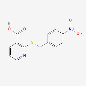 2-[(4-Nitrophenyl)methylsulfanyl]pyridine-3-carboxylic acid