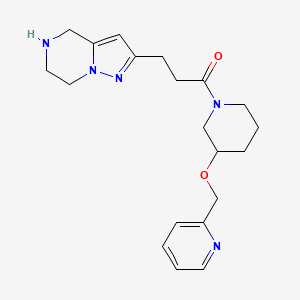 2-{3-oxo-3-[3-(2-pyridinylmethoxy)-1-piperidinyl]propyl}-4,5,6,7-tetrahydropyrazolo[1,5-a]pyrazine dihydrochloride