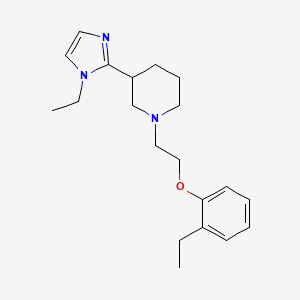 molecular formula C20H29N3O B5605642 3-(1-ethyl-1H-imidazol-2-yl)-1-[2-(2-ethylphenoxy)ethyl]piperidine 