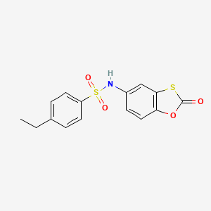 molecular formula C15H13NO4S2 B5605658 4-ethyl-N-(2-oxo-1,3-benzoxathiol-5-yl)benzenesulfonamide 