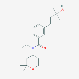 N-(2,2-dimethyltetrahydro-2H-pyran-4-yl)-N-ethyl-3-(3-hydroxy-3-methylbutyl)benzamide