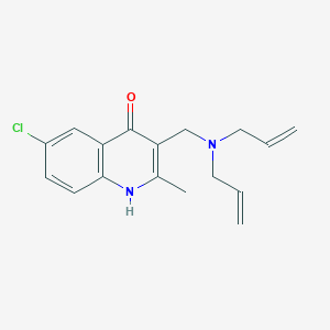 molecular formula C17H19ClN2O B5605689 6-chloro-3-[(diallylamino)methyl]-2-methyl-4-quinolinol 