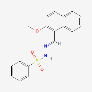 N-[(E)-(2-methoxynaphthalen-1-yl)methylideneamino]benzenesulfonamide