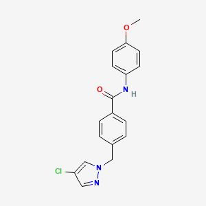 4-[(4-chloro-1H-pyrazol-1-yl)methyl]-N-(4-methoxyphenyl)benzamide