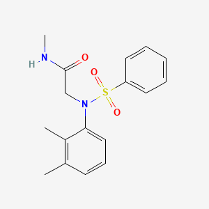 molecular formula C17H20N2O3S B5605783 N~2~-(2,3-dimethylphenyl)-N~1~-methyl-N~2~-(phenylsulfonyl)glycinamide 