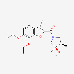 (6,7-diethoxy-3-methyl-1-benzofuran-2-yl)-[(3R,4R)-3-hydroxy-3,4-dimethylpyrrolidin-1-yl]methanone