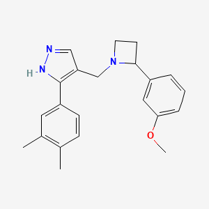 3-(3,4-dimethylphenyl)-4-{[2-(3-methoxyphenyl)-1-azetidinyl]methyl}-1H-pyrazole