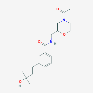 N-[(4-acetyl-2-morpholinyl)methyl]-3-(3-hydroxy-3-methylbutyl)benzamide