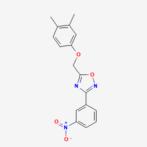 molecular formula C17H15N3O4 B5605870 5-[(3,4-dimethylphenoxy)methyl]-3-(3-nitrophenyl)-1,2,4-oxadiazole 