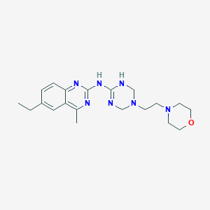 6-ethyl-4-methyl-N-{5-[2-(4-morpholinyl)ethyl]-1,4,5,6-tetrahydro-1,3,5-triazin-2-yl}-2-quinazolinamine