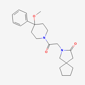 molecular formula C22H30N2O3 B5605915 2-[2-(4-methoxy-4-phenylpiperidin-1-yl)-2-oxoethyl]-2-azaspiro[4.4]nonan-3-one 