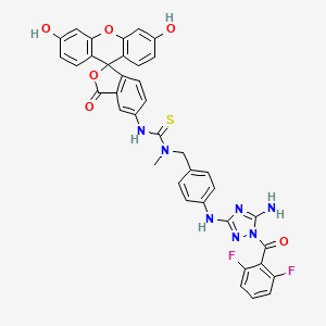 molecular formula C₃₈H₂₇F₂N₇O₆S B560593 JAK2 JH2 示踪剂 CAS No. 2101955-00-2