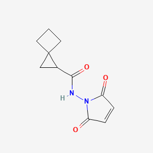 molecular formula C11H12N2O3 B5605943 N-(2,5-dioxo-2,5-dihydro-1H-pyrrol-1-yl)spiro[2.3]hexane-1-carboxamide 