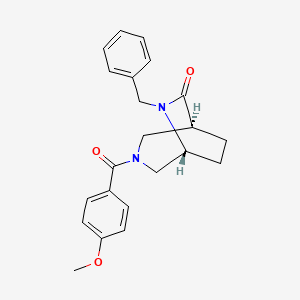 (1S*,5R*)-6-benzyl-3-(4-methoxybenzoyl)-3,6-diazabicyclo[3.2.2]nonan-7-one